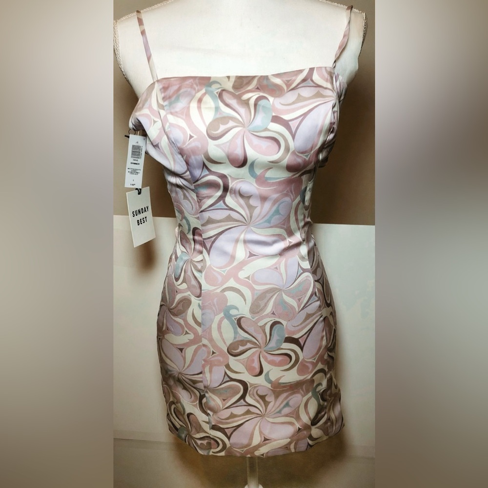 Sunday Best Shimmering Pink and Cream Dress
